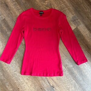 Bebe Red Logo 3/4 Shirt
